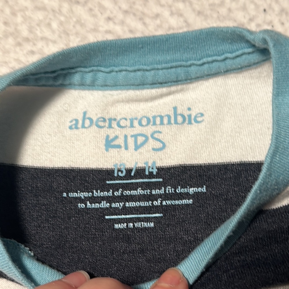 Abercrombie Kids Boys Striped Tee, EUC, Size 13/14 (Abercrombie Kids Sizing) - Picture 2 of 8